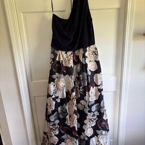 Betsy & Adam Asymmetrical Purple Dress